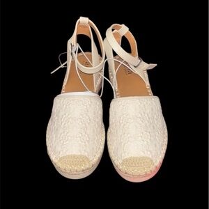 a.n.a Cream Lace Espadrille Sandals
